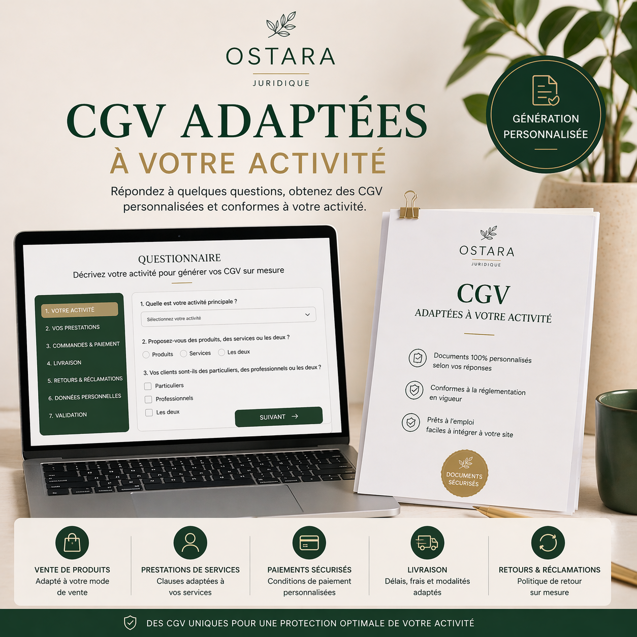 CGV adaptées à votre activité