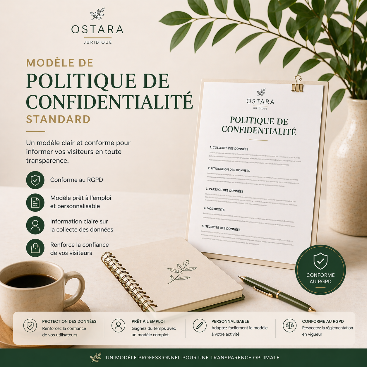 Politique de confidentialité – Modèle prêt à personnaliser (E-commerce)